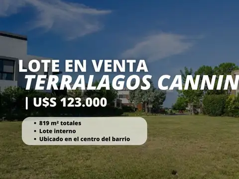 LOTE EN VENTA BARRIO TERRALAGOS CANNING