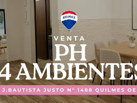 VENTA PH 3 AMBIENTES CON BALCON TERRAZA EN QUILMES