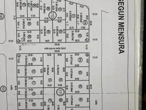 Terreno en Venta 37  mts Fondo