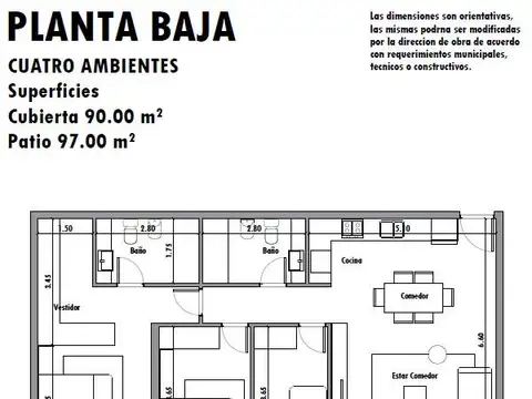 Departamento en Venta de 4 ambientes