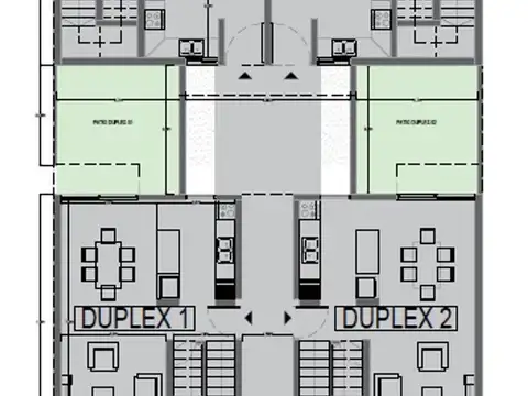 Depto Tipo Casa 3 ambientes con 2 baños