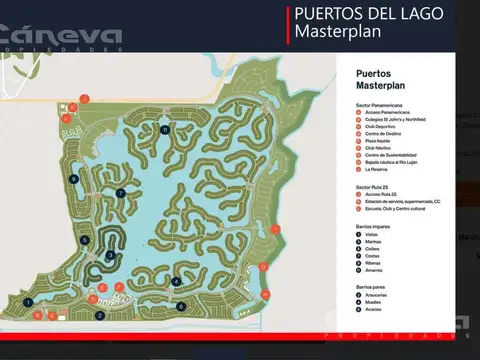 Terreno en Marinas, Puertos del Lago