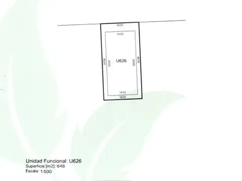 Terreno en Venta 36  mts Fondo
