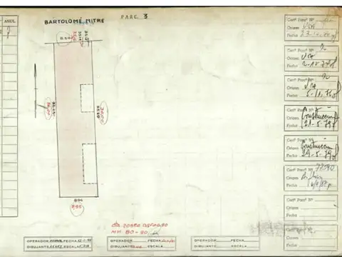 Lote propio 8,5x37 CORREDOR MEDIO 3350m2 construibles