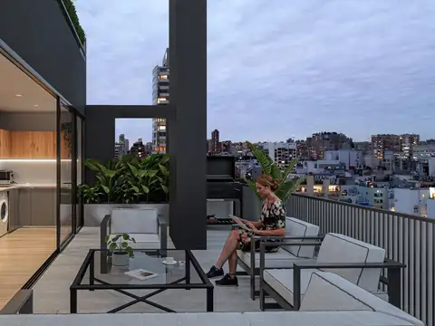 Increíble 3 ambientes en piso alto con terraza y amenities  en Caballito