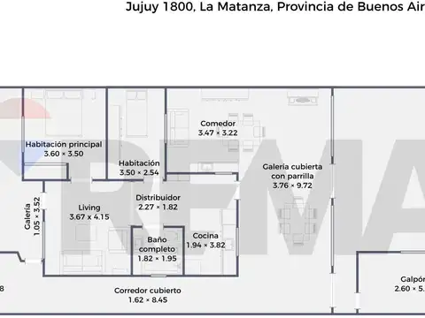 Casa 4 ambientes con 1 baño