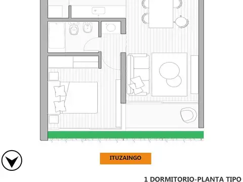 ITUIZANGO Y ROCA-PISO 4-UNIDAD A