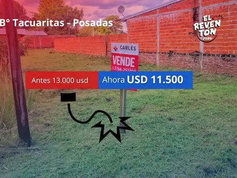 (V60) Barrio Tacuaritas, terreno en condominio 