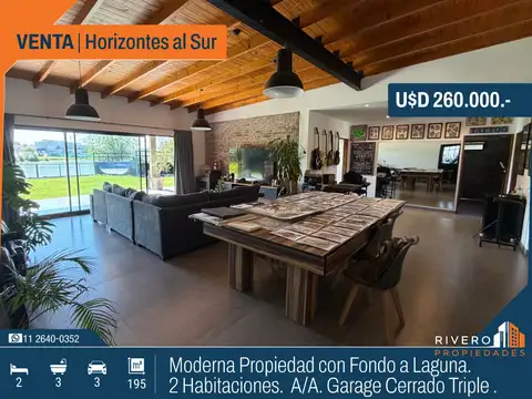 Venta Casa fondo a laguna Estilo Americano Detroit - Horizontes al Sur