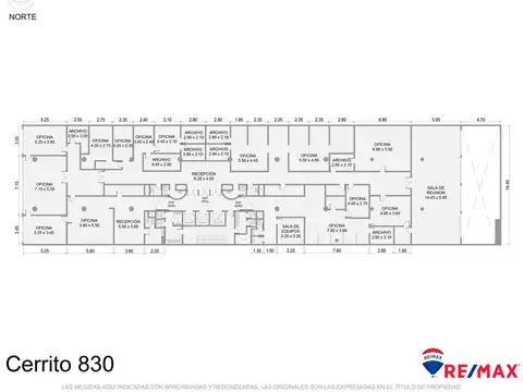 Alquiler Oficina 676 m² con 12 salas en Retiro