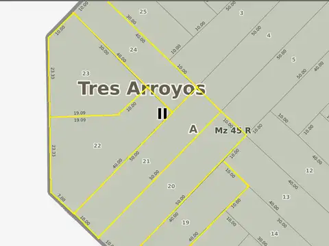 Terreno en Venta 104  mts Frente