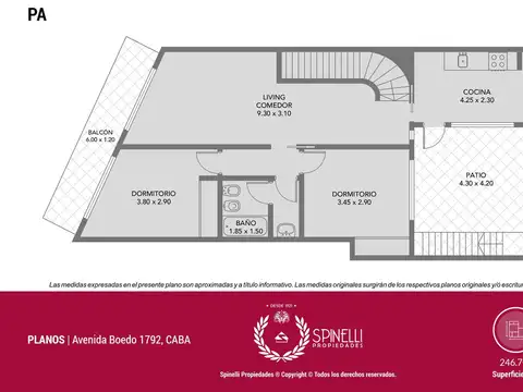 Casa 4 ambientes con 2 baños