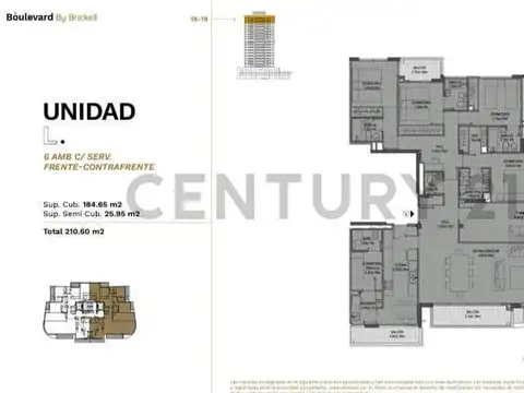 Departamento en Venta - 3 ambientes - Tigre - Brickell Boulevard