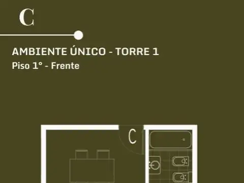 Venta de Departamento MONOAMBIENTE en Martín Coronado
