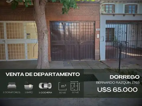Departamento en venta c/ cochera en Dorrego