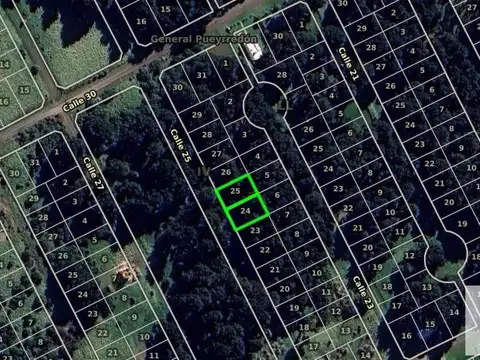 Terreno en Venta 25  mts Fondo