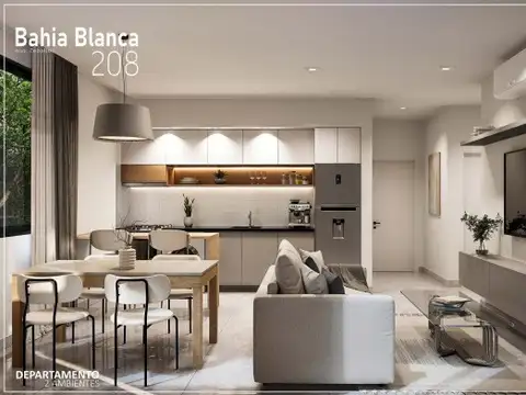 Departamento 2 ambientes con 1 baño