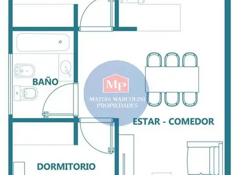Departamento en Venta de 3 ambientes