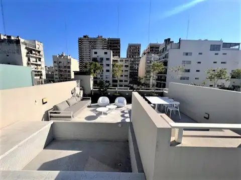 2 ambientes en Belgrano R , full amenities,con terraza propia de 104 mts- cochera aparte -disponible
