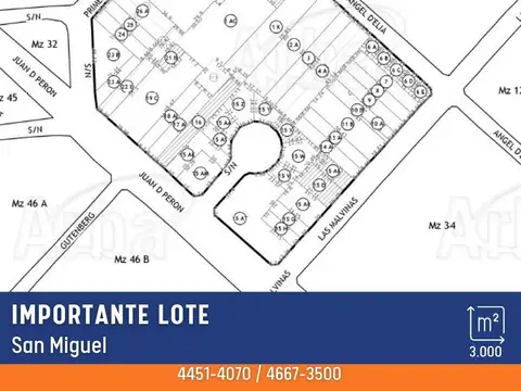 Terreno - Venta - Argentina, San Miguel - Angel Delia 2647