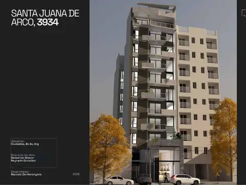 Venta Departamento de 3 ambientes en construcción en Ciudadela