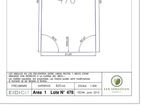 Terreno en Venta de 820,0 m2