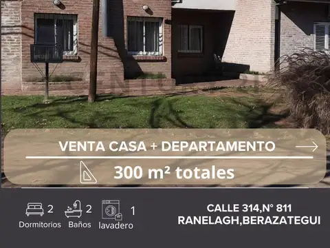 VENTA CASA 4 AMBIENTES RANELAGH