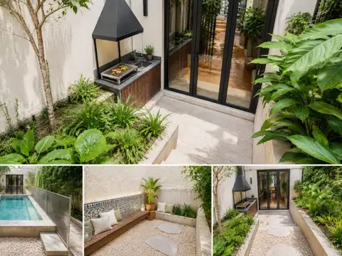 Venta Depto estilo casa con parque, pileta, cochera y Baulera. Apto crédito. Apto Profesional.