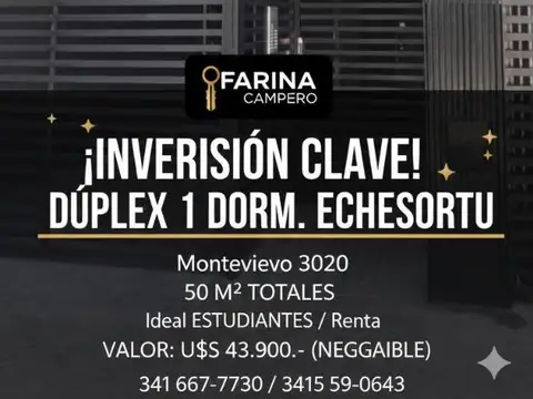 ? ¡INVERSIÓN INTELIGENTE EN ECHESORTU! DÚPLEX