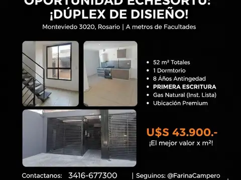 OPORTUNIDAD ECHESORTU: Dúplex de Diseño (Ideal Inversión)