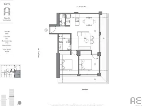 Departamento en Venta de 2 dormitorios