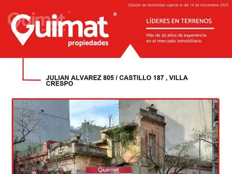 JULIAN ALVAREZ 805 / CASTILLO  al 100