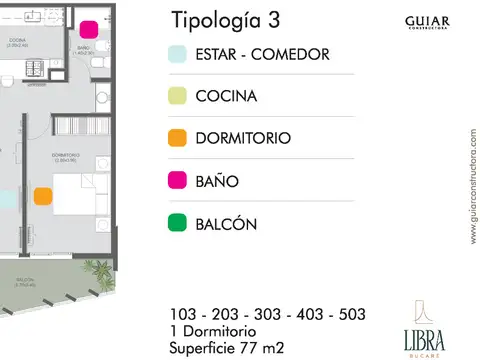 Departamento en venta en Río Cuarto Bucare Libra