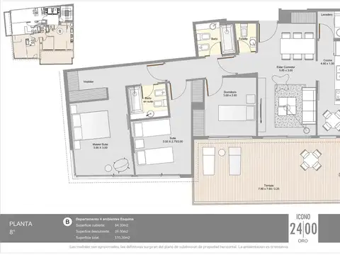 Departamento de 4 ambientes en venta en Palermo