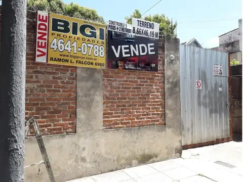 Lote de 8,66x46,19 en Mataderos 