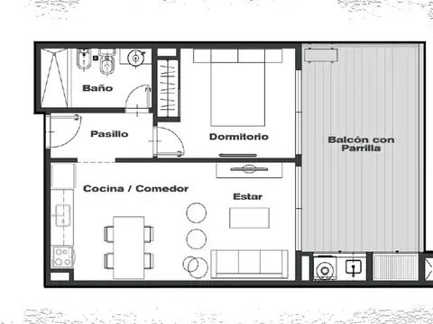 Departamento en Venta con 1 cocheras