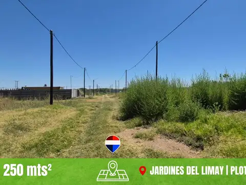 LOTE EN VENTA 250 M² BARRIO JARDINES DEL LIMAY