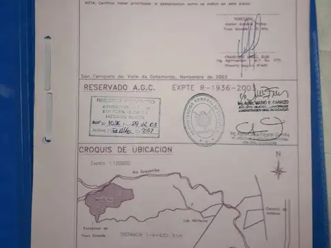 600 Has, Limite Con Catamarca