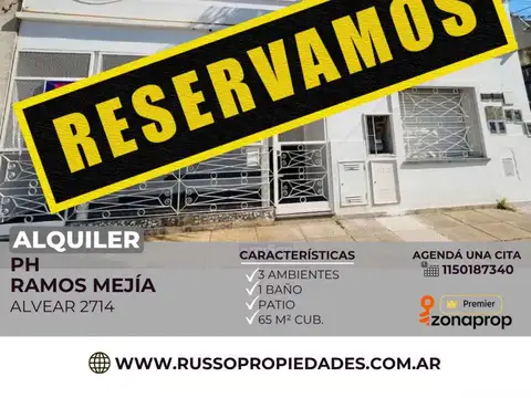 Alquiler de Casa de 3 ambientes en Ramos Mejia