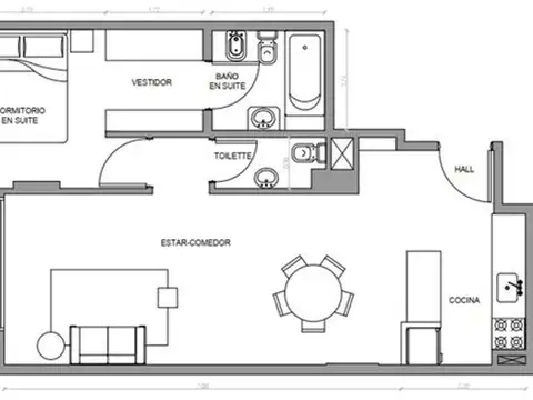 Departamento en Venta de 2 ambientes
