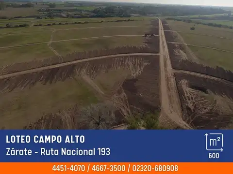 Lote - Venta - Argentina, Zárate - Ruta Nacional 193 