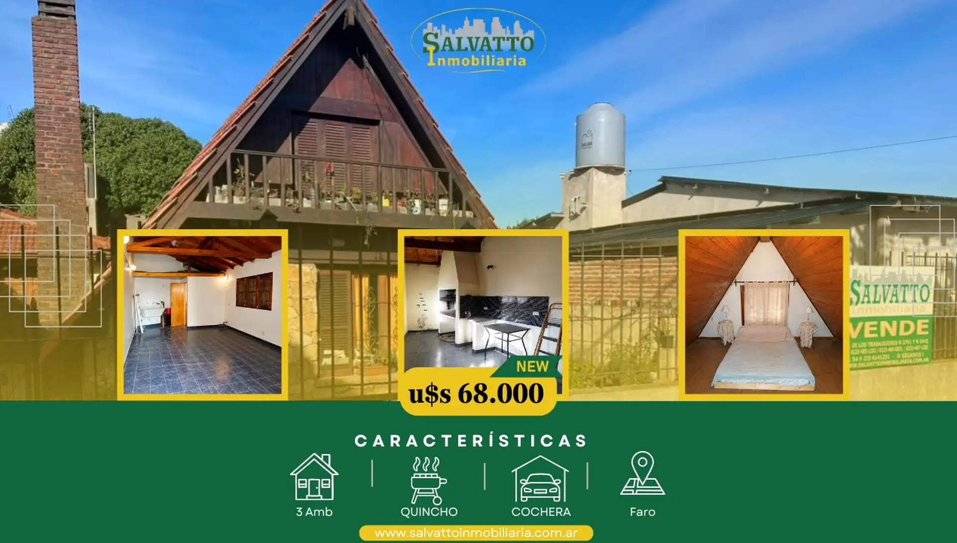 Chalet alpino con quincho y lote propio