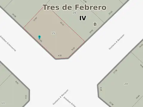 Terreno en Venta 9,18  mts Frente