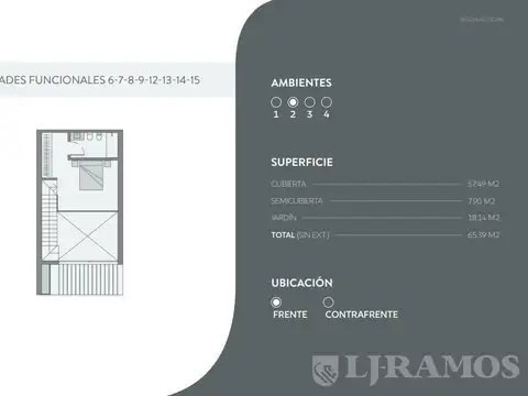 Departamento en Venta de 2 ambientes