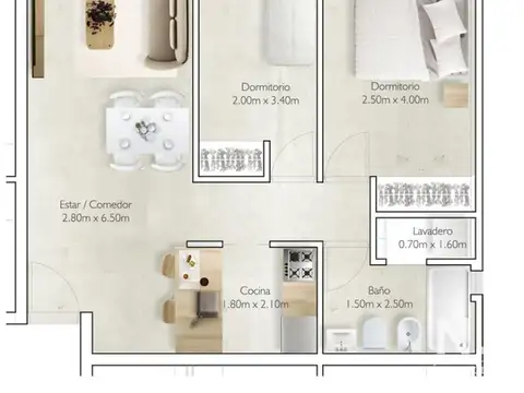 Departamento en Venta de 3 ambientes