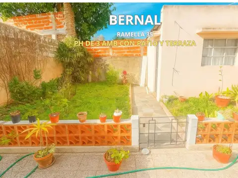 VENTA PH DE 3 AMB CON PATIO Y COCHERA EN BERNAL