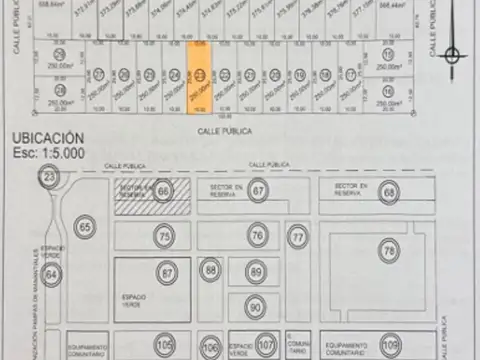VENTA LOTE CUESTA DE MANANTIALES 250M2