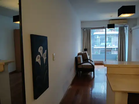 MONOAMBIENTE CON BALCON FRENTE AMOBLADO AIRE ACON. PILETA  LAS CAÑITAS
