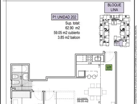 Departamento en Venta de 2 dormitorios