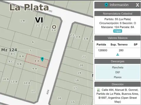 Terreno en Venta en Manuel B Gonnet, USD 70.000